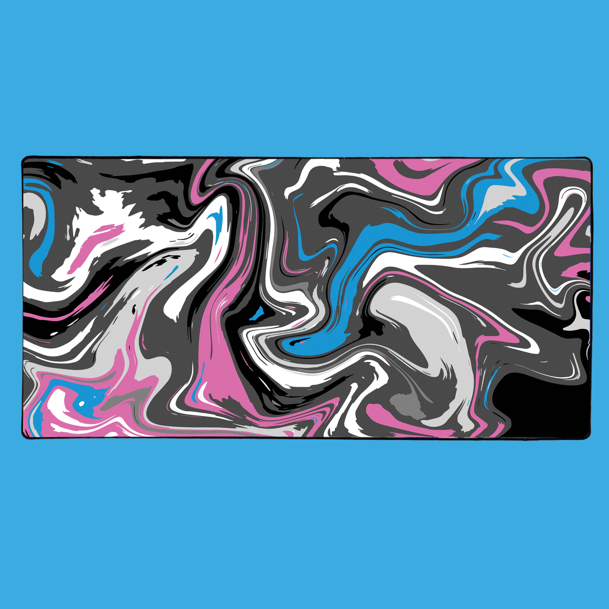 BLUE & PINK STRATE LIQUID MOUSE PAD