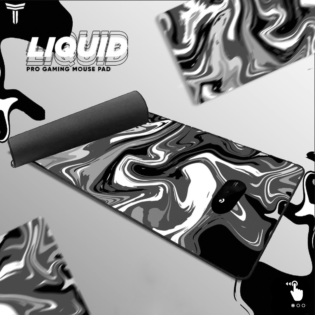Black strate liquid Mousepad