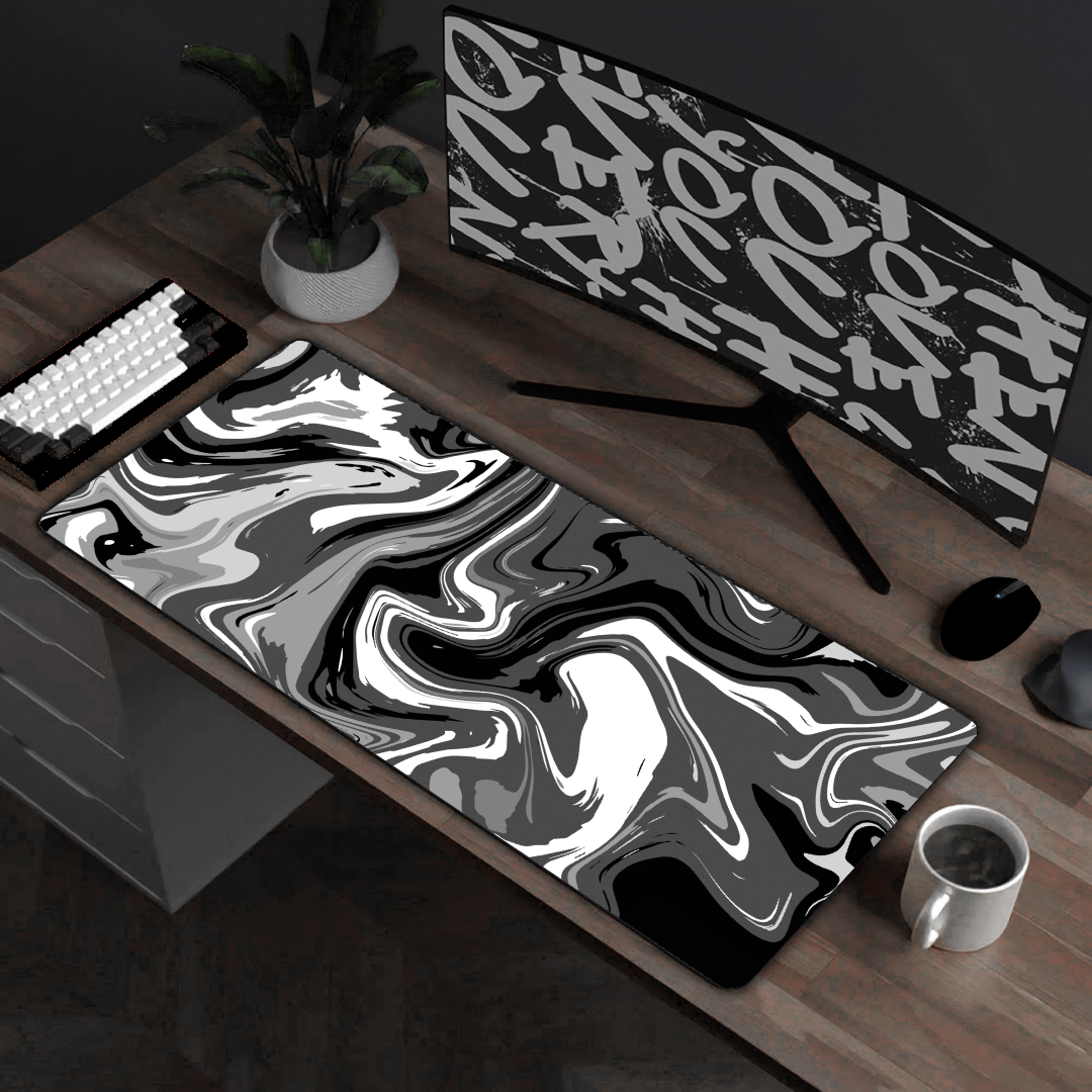 Black strate liquid Mousepad