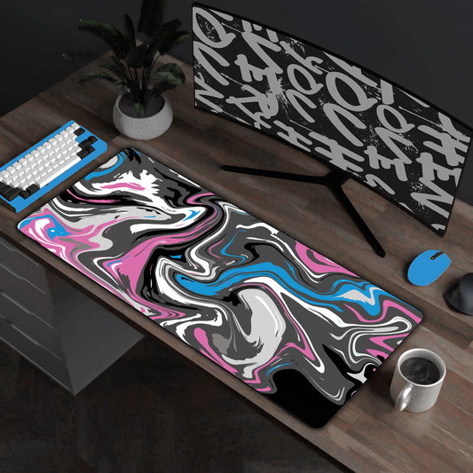 BLUE & PINK STRATE LIQUID MOUSE PAD